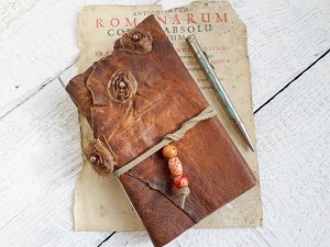 Goat Leather romantic Journal white paper