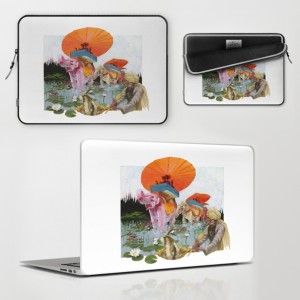 Elephant Art “Adventure” iPad Skin, Macbook Skin, PC Laptop Skin or Laptop Sleeve///Wanderlust/Boho/Bohemian/Colorful/Unique/Pink Elephant