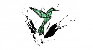Temporary Tattoo Hummingbird Origami
