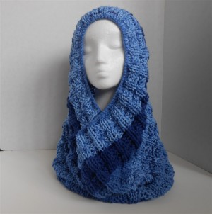Knitted Hooded Cowl Scarf