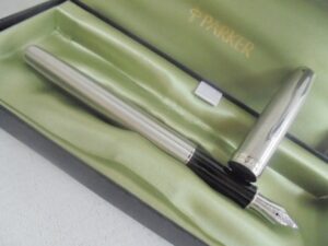 PARKER SONNET fountain pen in steel In gift box Gift for him or her Graduation Anniversary Valentine’s Confirmation Birthday Father’s day
