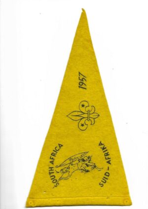 BOY SCOUTS South Africa Flag PENNANT Original 1957