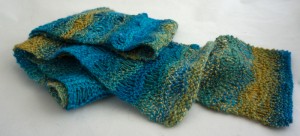 Hand Knit/Spun Wool Scarf