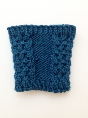 Sapphire Blue Knit Coffee Sleeve – Cabled Cup Cozy
