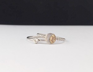 The Moon & The Stars Ringset Handmade 925 Sterling Silver