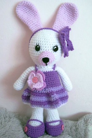 Cute Amigurumi Bunny crochet stuffed animal Kids Birthday gift