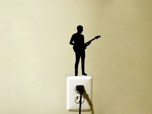 guitar player sticker