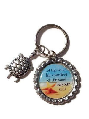 Let The Waves Hit Your Feet & The Sand Be Your Seat Keychain