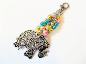 Elephant hand bag charm