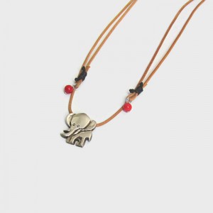 Elephant Pendant Necklace, Recycled Jewellery