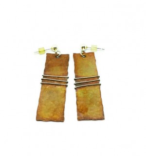 Mixed Metal Modern Earrings