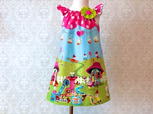 Girls or Toddlers  “Gnomeville” Easter Dress