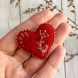 Felted heart