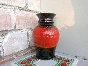 West German BAY Vase 76 20, vintage FAT LAVA ceramic vase, West German BAY Vase 76 20, vintage FAT LAVA ceramic vase,