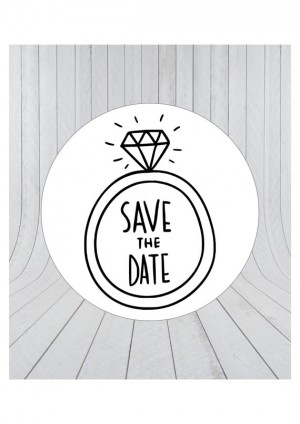 24 x Save the date stickers, Engagement stickers, Save the date labels, Envelope seals, 034