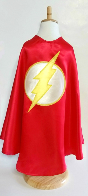 Yellow and Red Flash Superhero Cape & Mask / Kids Superhero Costume / Toddler Birthday Party Outfit/ Boys Capes