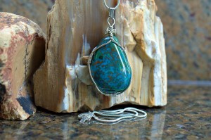 Chrysocolla pendant
