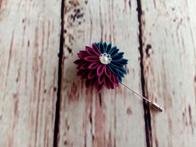 Purple-Teal-Chrysanthemum-Flower-Scarf-Hat-Pin-Lapel-Pin-Men-Boutonniere-Kanzashi-Inspired_3