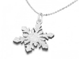 Sterling silver snowflake pendant necklace