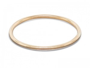 Solid gold smooth skinny stack ring