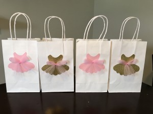 Ballerina party favor bags