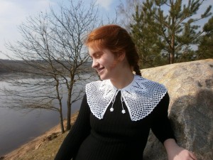 Crochet detachable COLLAR, white lace collar, Peter Pan collar, wedding collar, handmade neck jewelry