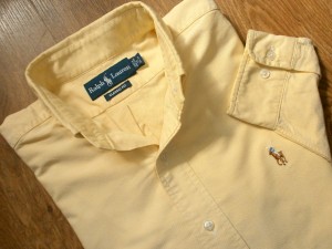 Vintage Ralph Lauren yellow shirt, Long sleeved button down shirt, Size M 15