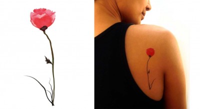 Temporary-Tattoo-Watercolor-Poppy-Model