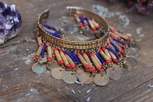 Upper arm cuff // Indian cuff // Brass cuff // Belly dance, multi coins // Gypsy // Bohemian Chic // Hippie jewelry // Boho jewelry