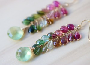 Watermelon Tourmaline Earrings