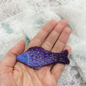 Felted fish pin