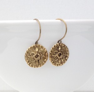 Antique Gold Coin Earrings