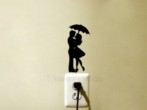 kissing couple sticker