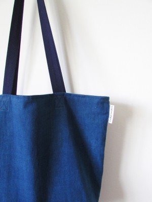 Hand dyed indigo Tote