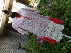 Plus Size tunic, Crochet Dress, Funky Shirt Dress, Patchwork Dress, Eco Dress,Artsy Dress, 2 XL