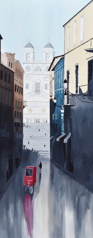 The Spanish Steps Acrylic Painting