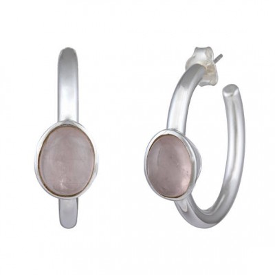 Rose-Quartz-Sterling-Silver-Earring