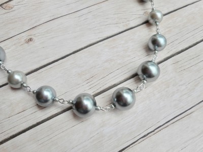 Grey-silvertone-beaded-chain-necklace-gray-pearl-beads-handmade-ladies-fashion-jewelry-homemade-jewelery-Etsy-jewellery-gifts-gift-shop-shops-shopping-store