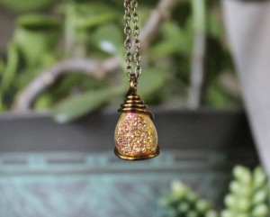 Aura Quartz Druzy Necklace