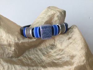 Summer Sky Blue Regaliz Leather Bracelet