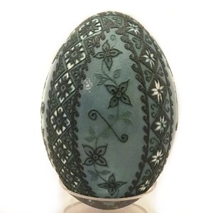 Spectacular Etched Emu Egg; Ukrainian egg; pysanky