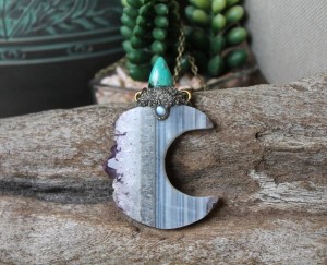 Amethyst Moon Necklace