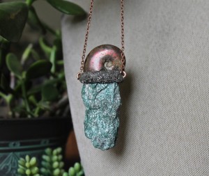 Ammonite & Fuchsite Necklace