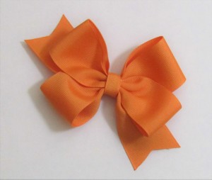 Pumpkin Orange Pinwheel Bow