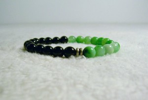 Black and Green Stretch Bracelet 2