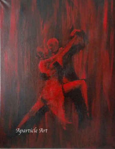 Original-hand-painted-painting-red-tango-dance-acrylics-art-artwork-red-black-crimson-artist-galery-watermark