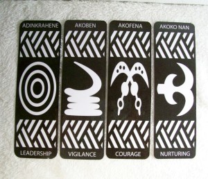 Adinkra Bookmarks (Black/White)