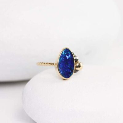 Deep-Blue-Opal-Ring-in-14K-Gold