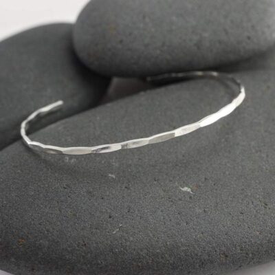 Hammered-14K-White-Gold-Cuff