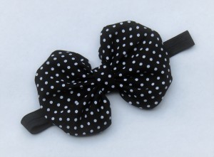 Black & White Polka Dot Bubble Bow